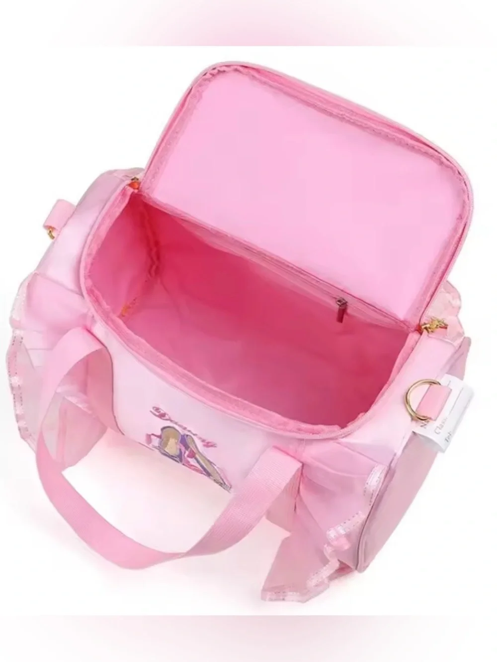 Girls Ballet Dance Bag Pink Lace Duffel Ballerina Tote NWT 🎀